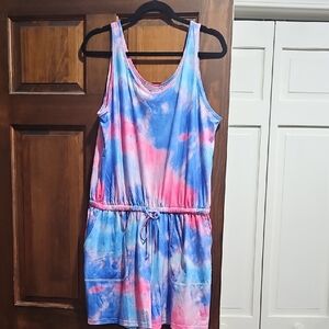 New Womens Reoria Tie Dye Romper Size XL